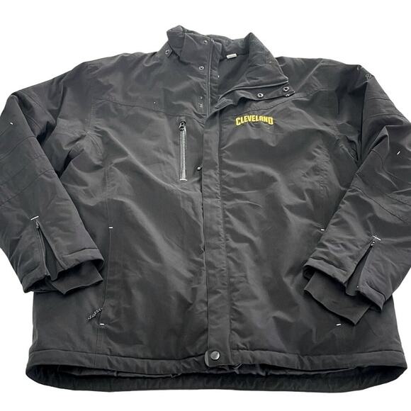 Cutter‎ & Buck Jacket Mens X Large Black WeatherTec Water Resistent Cleveland - Picture 1 of 8